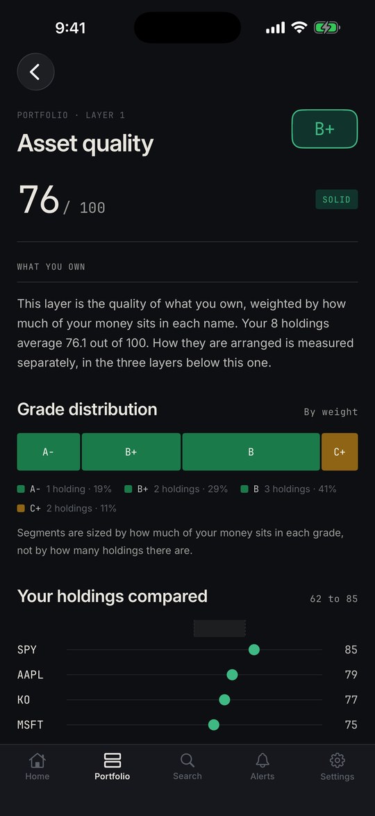 Clavix evidence screen showing the sources behind a risk layer
